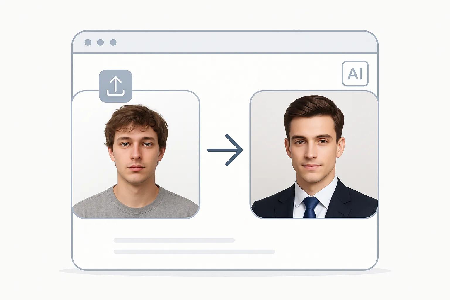 Before and after transformation showing AI Boyfriend Generator converting regular photos into attractive boyfriends