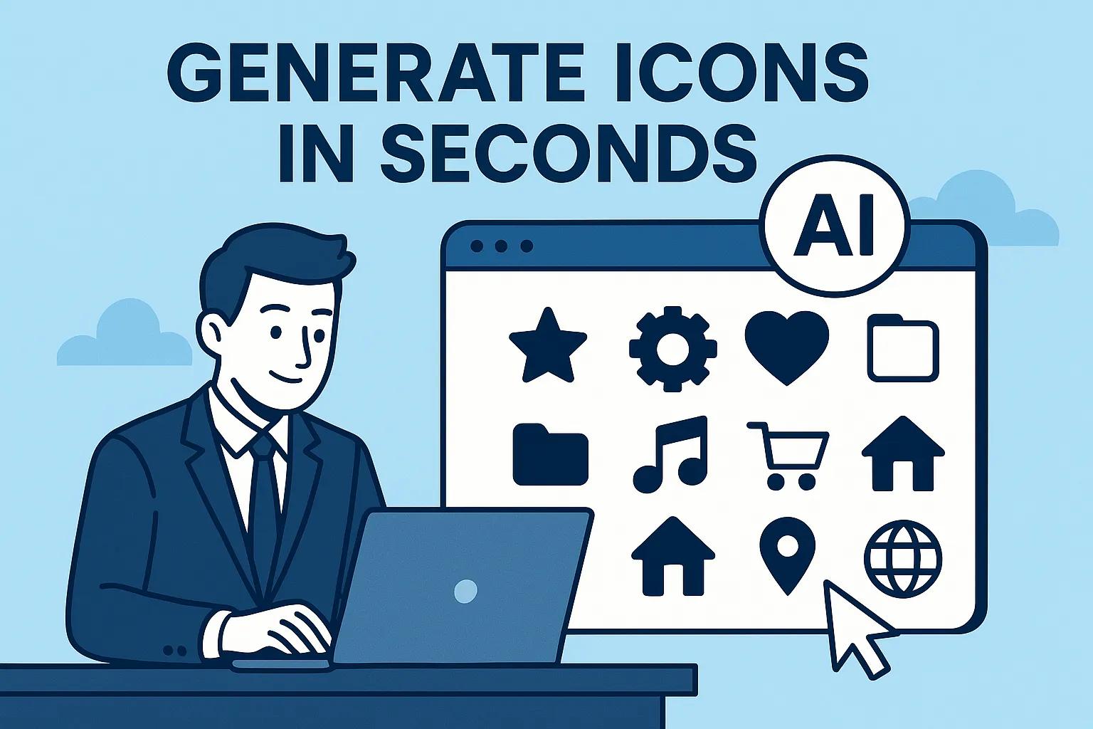 Fast AI Icon Generator creating icons instantly