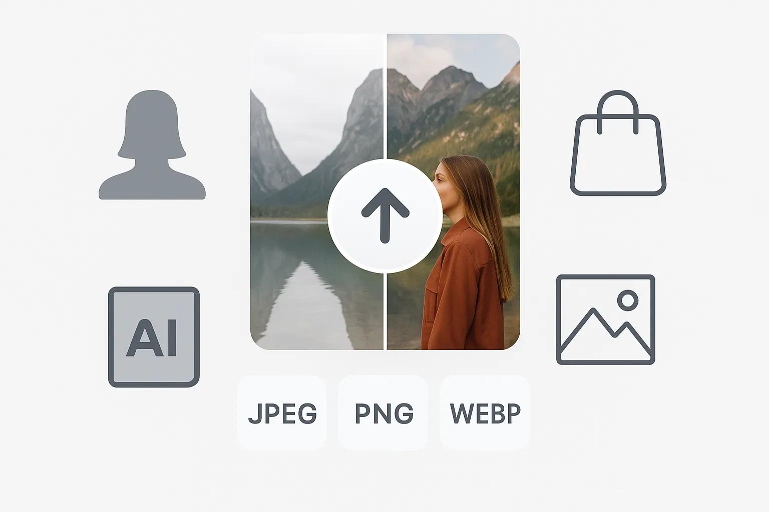 AI Image Enhancer one-click enhancement for portraits, landscapes and photos