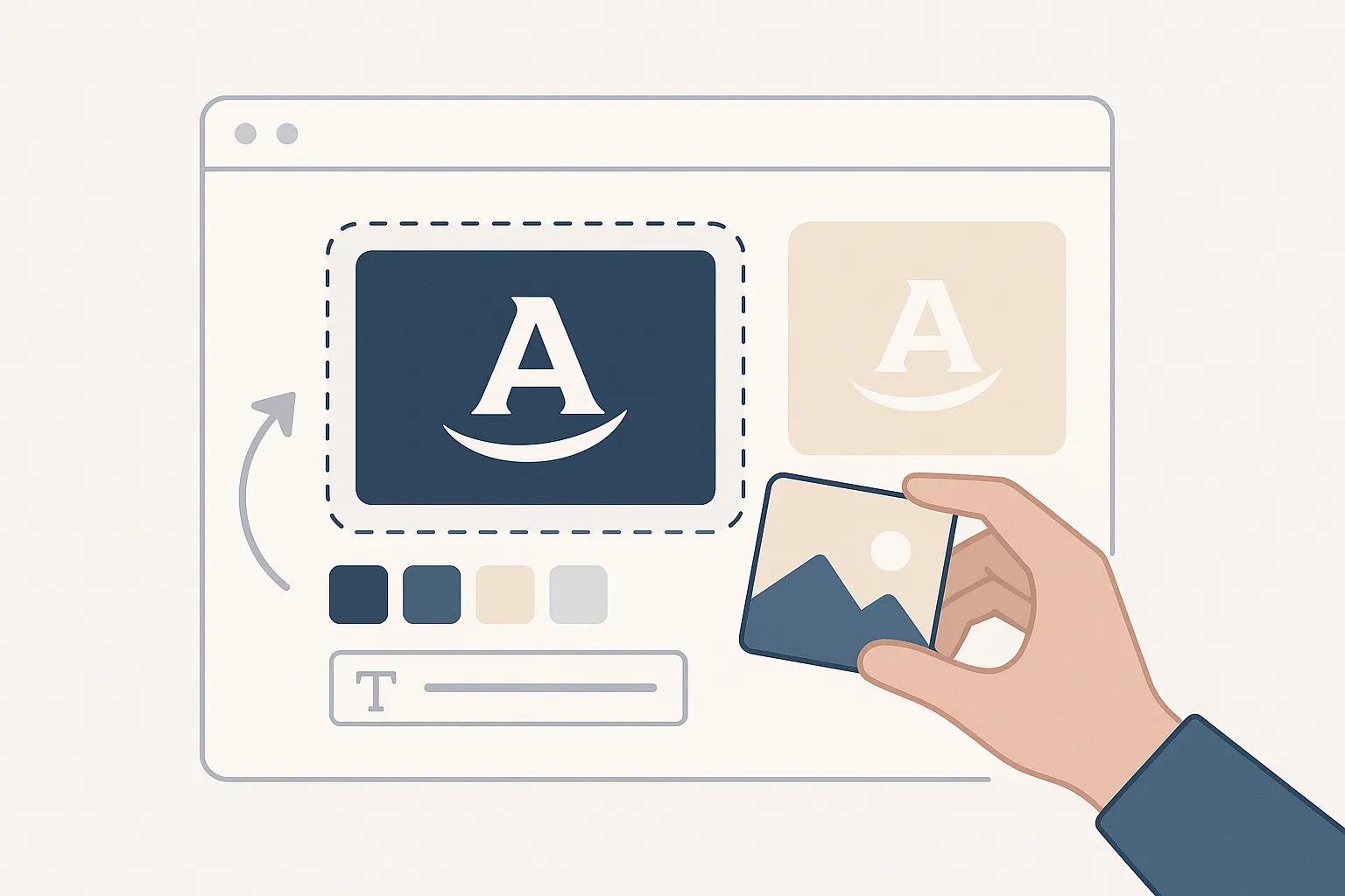Customizable AI Logo Mockup with background and color options