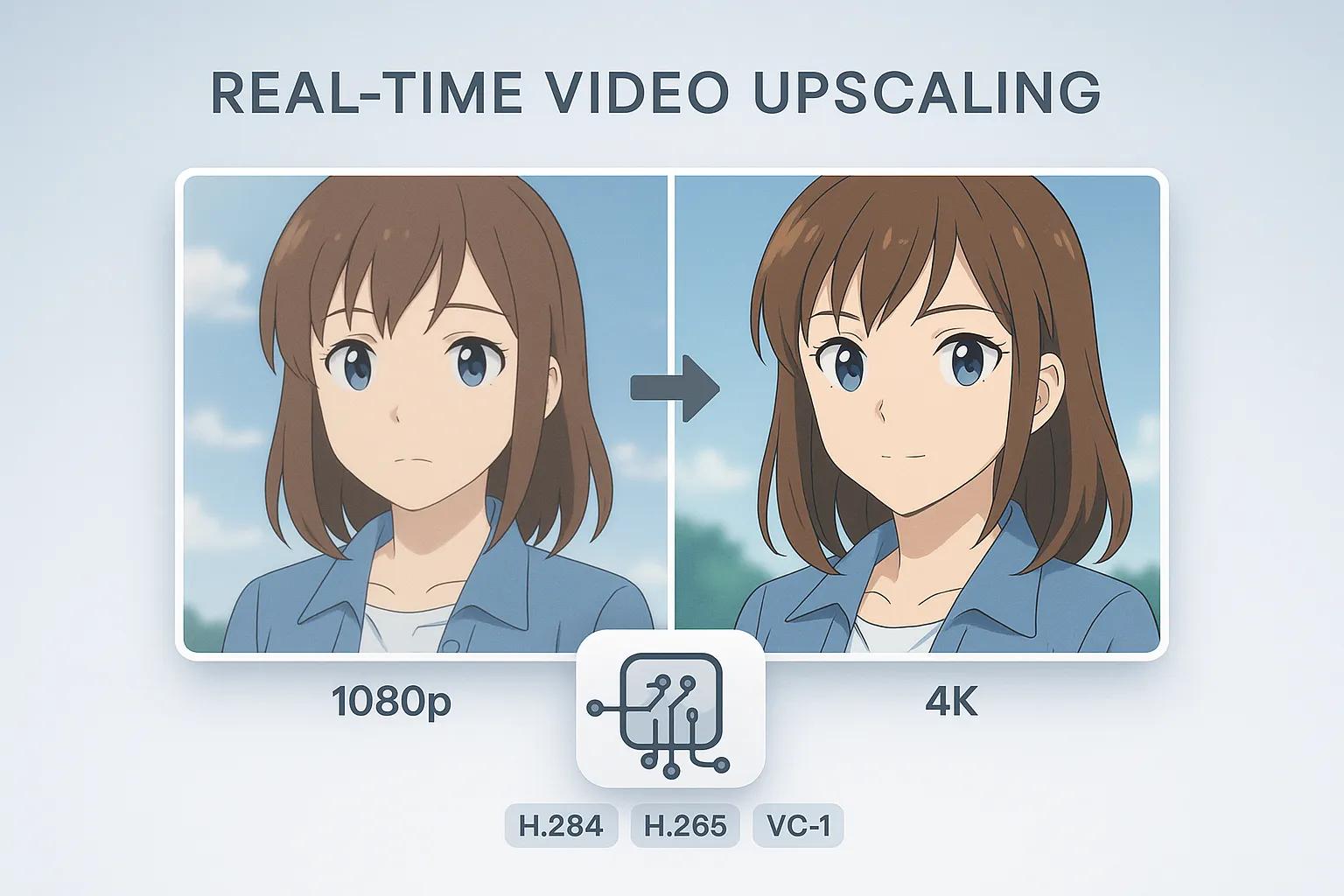 Real-time anime video upscaling with Anime Upscaler technology