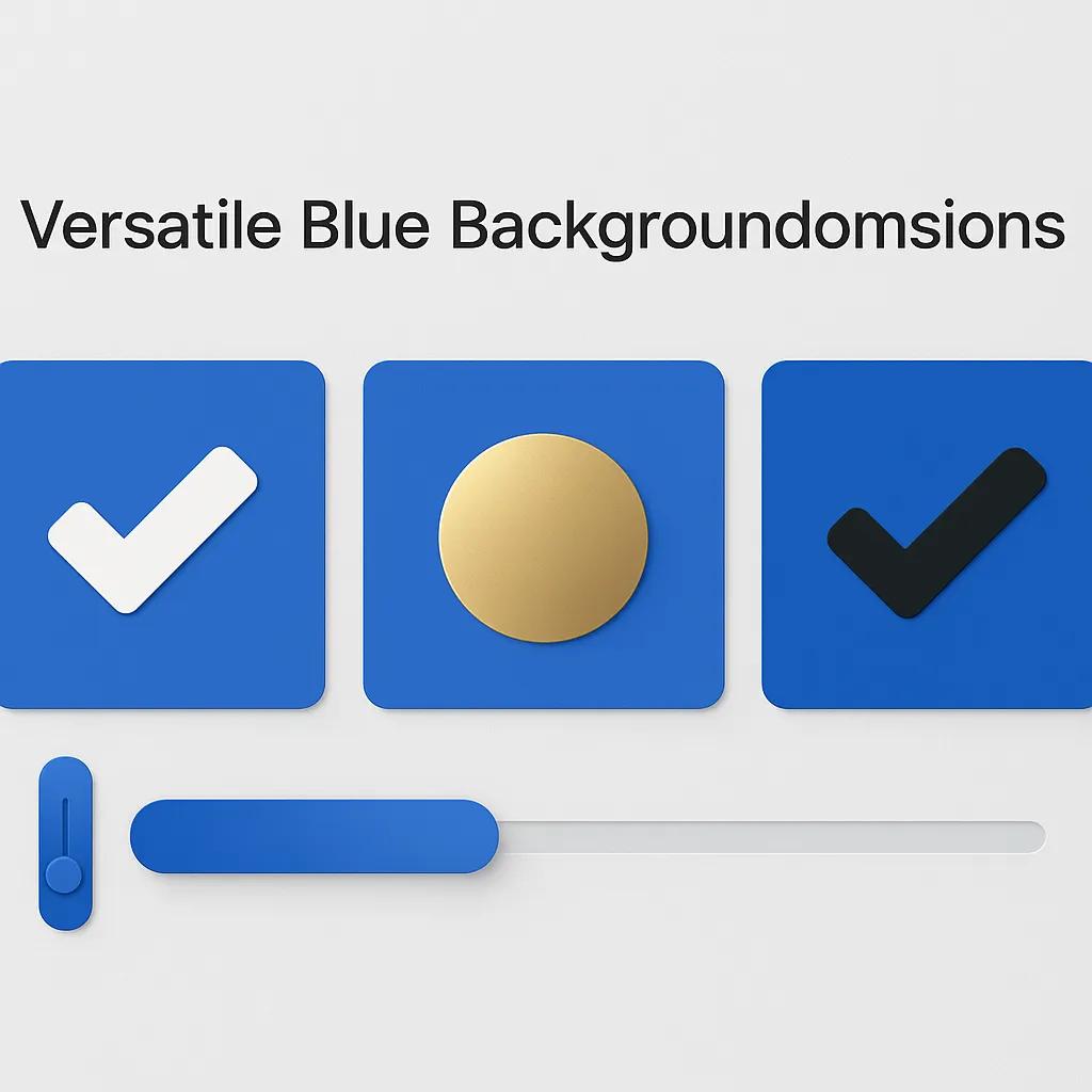 Various blue background color combinations and styles