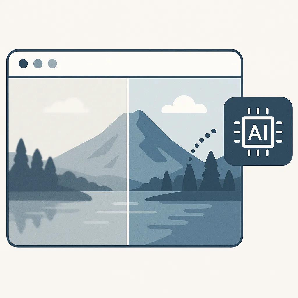 AI-powered Image Sharpener technology enhancing photo clarity