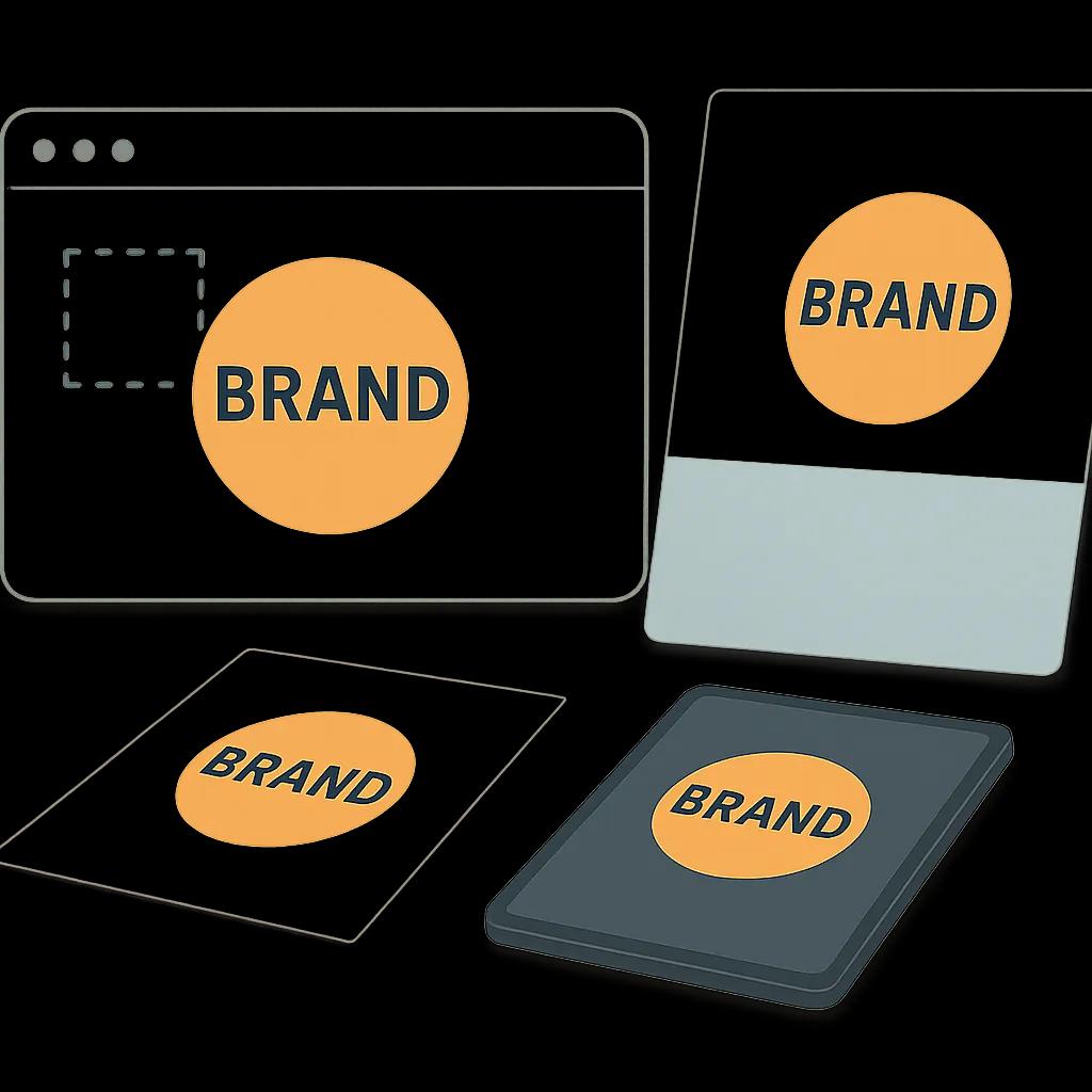 Multiple logos with transparent backgrounds ready for brand integration