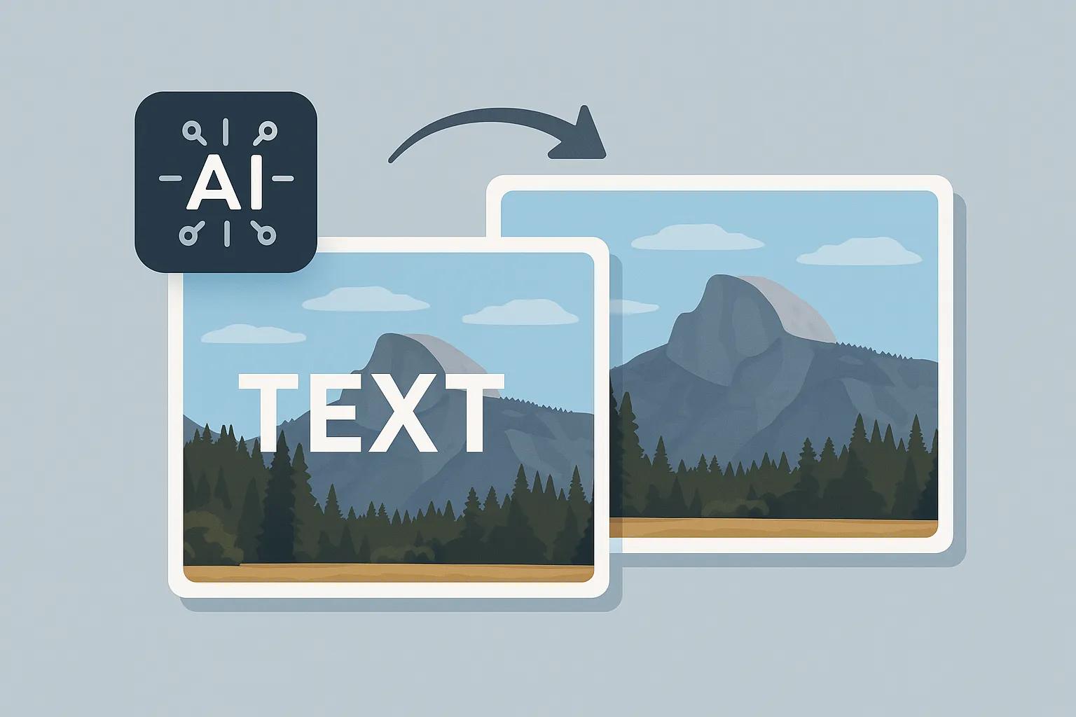 AI Text Remover preserving image background quality