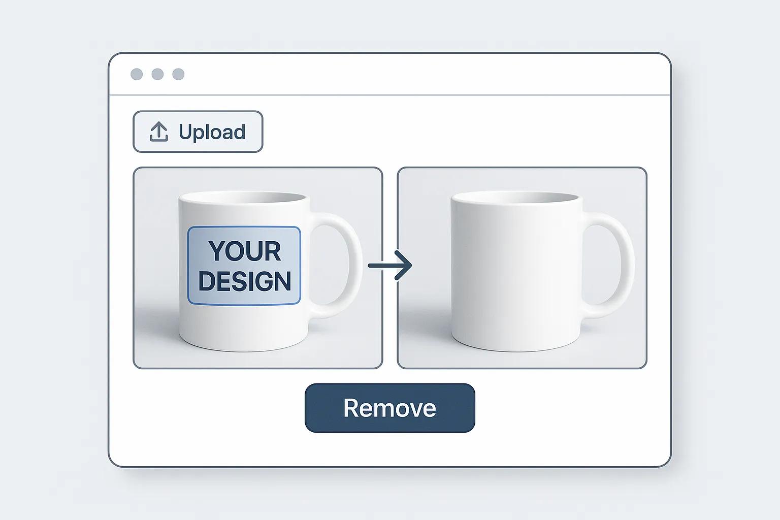 One-click Text Remover interface showing instant results